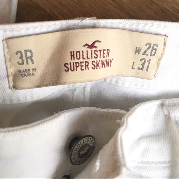 Hollister mid-low rise white super skinny Jean 3R - Picture 8 of 10